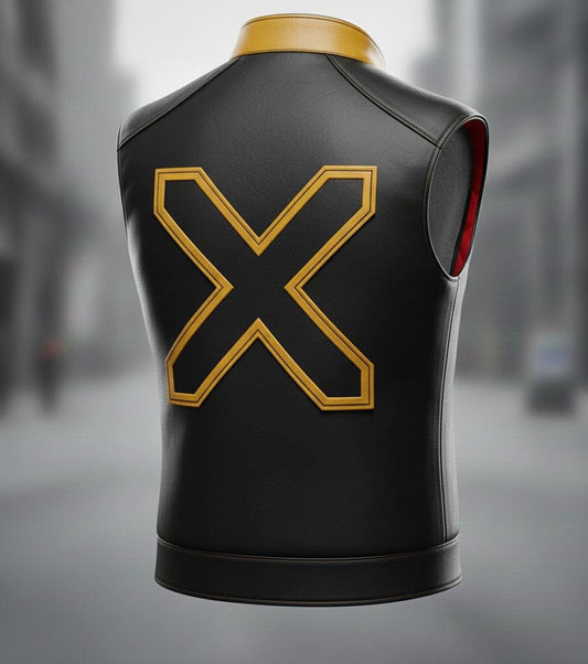 Yellow and black cosplay vest alternate view