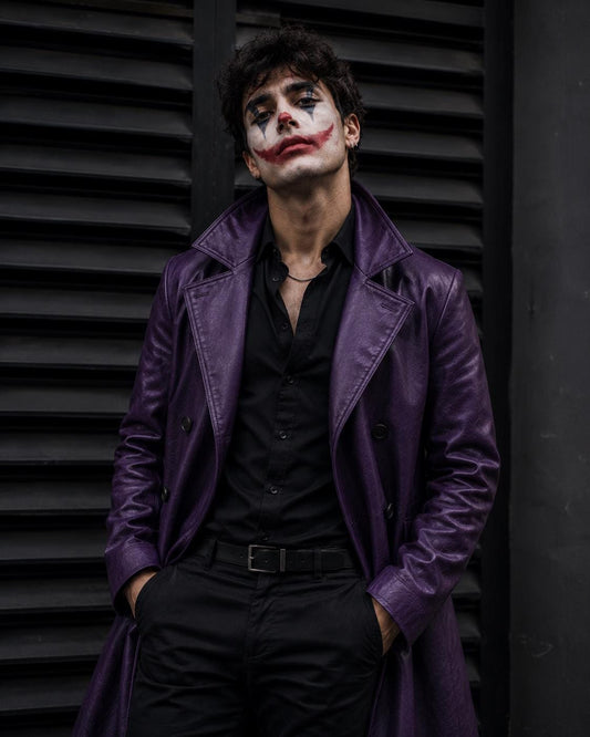 Purple villain-inspired trench coat by Premium Skin