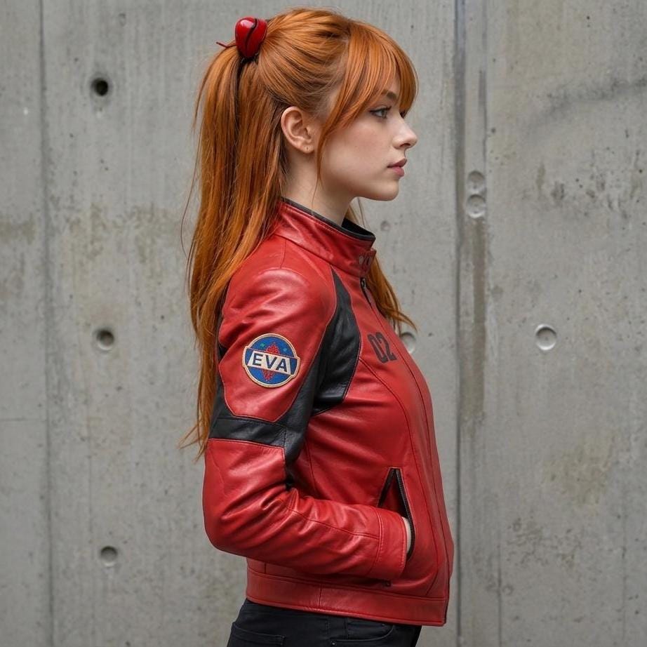 Red anime-inspired biker jacket by Premium Skin