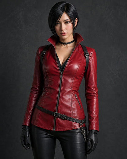 Red cosplay biker jacket by Premium Skin