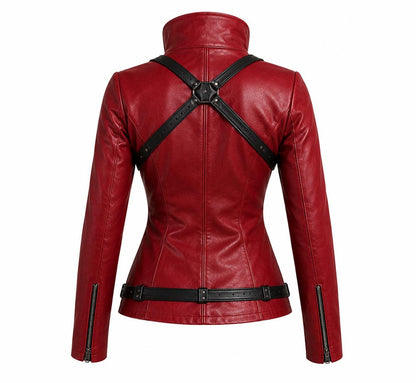 Red cosplay biker jacket by Premium Skin