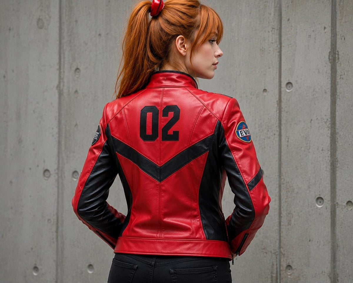 Red anime-inspired biker jacket by Premium Skin