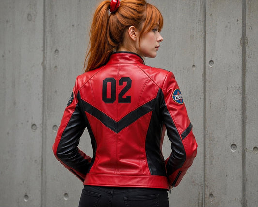 Red anime-inspired biker jacket by Premium Skin