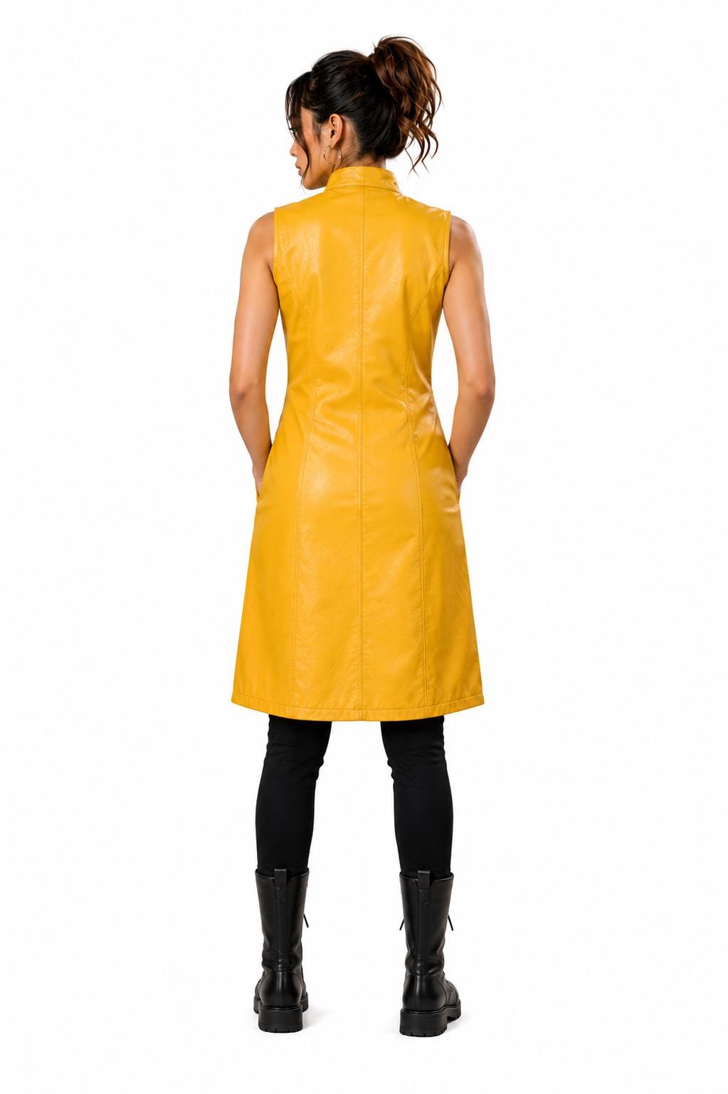Yellow anime-inspired sleeveless vest by Premium Skin