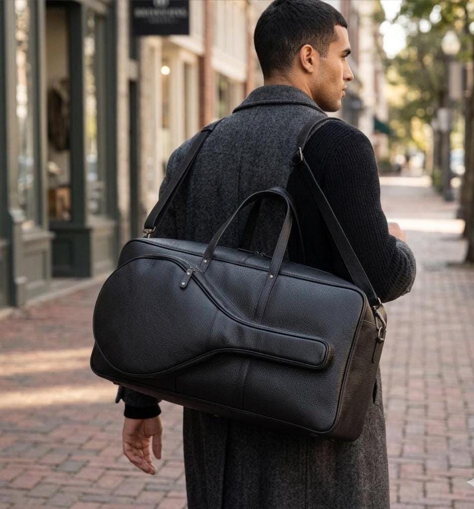 Leather sports and travel duffel bag by Premium Skin