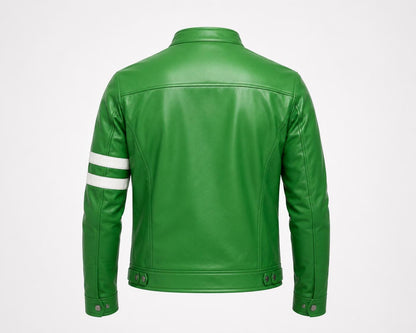 Black anime-inspired leather jacket by Premium Skin