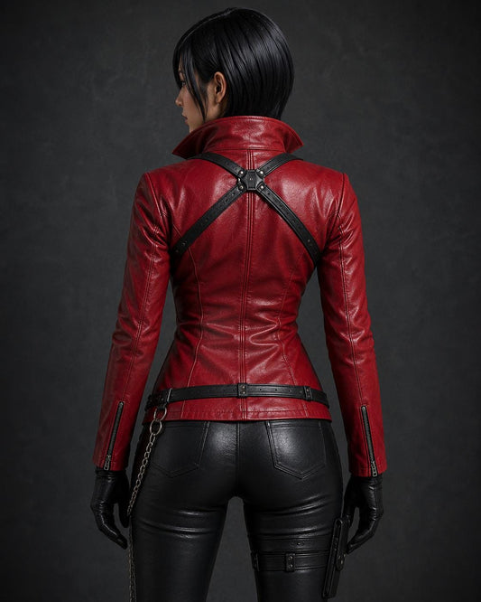 Red cosplay biker jacket by Premium Skin