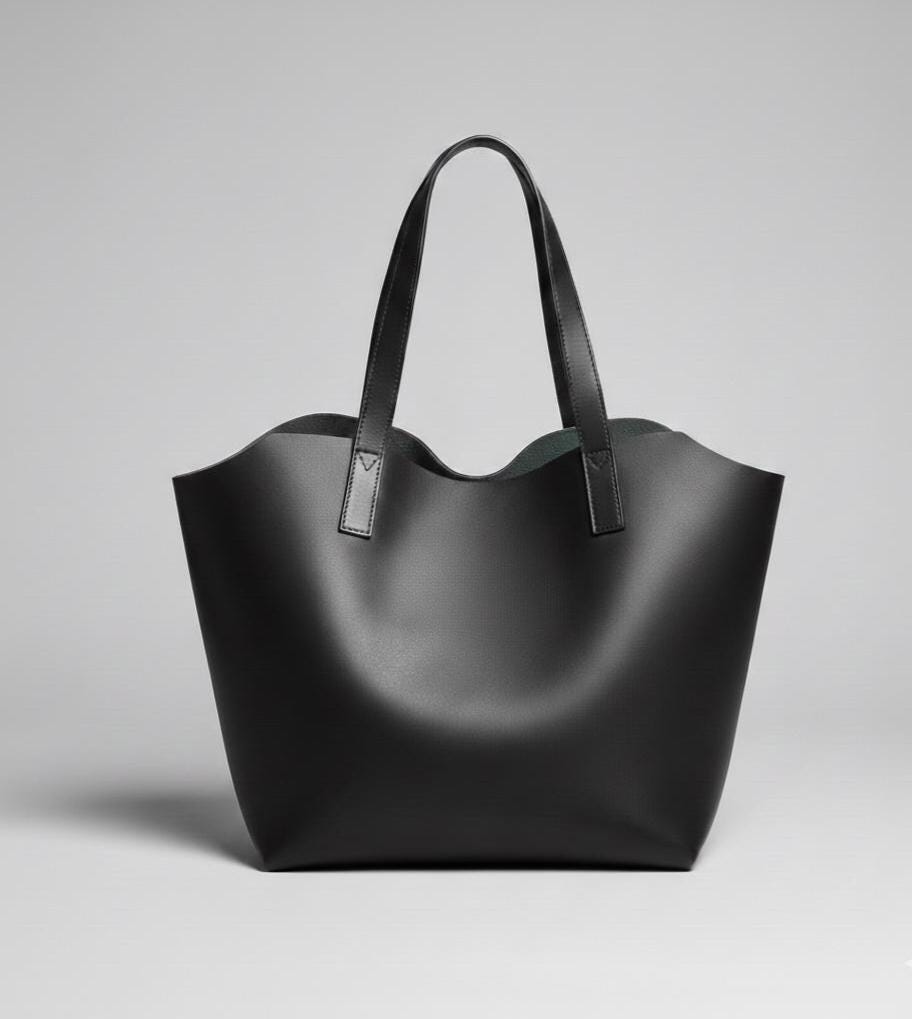 Oversized leather tote bag by Premium Skin