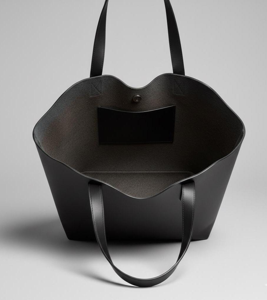 Oversized leather tote bag by Premium Skin