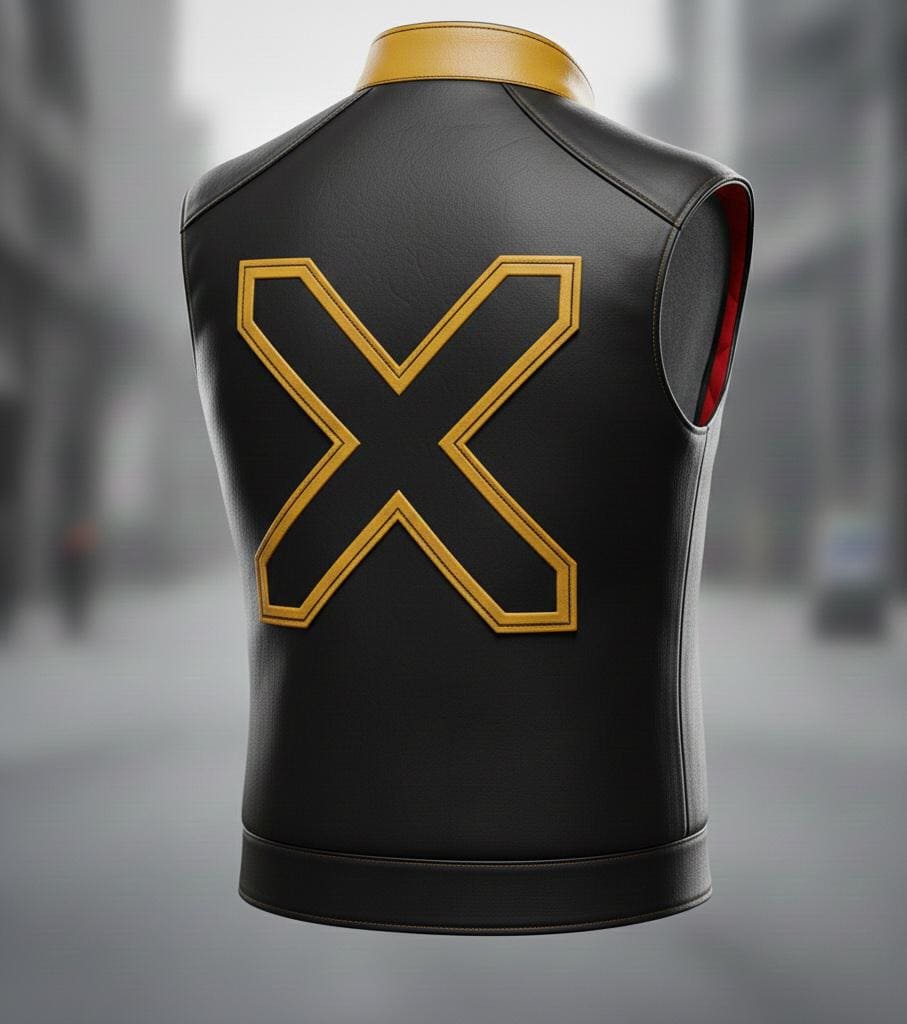 Yellow and black cosplay vest alternate view