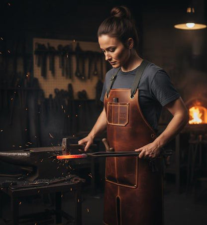 Heavy-duty leather work apron by Premium Skin