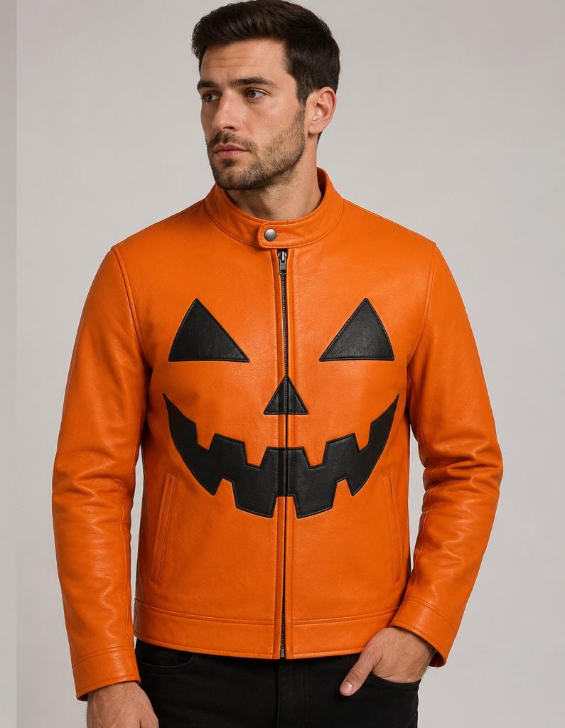 Orange pumpkin Halloween jacket by Premium Skin