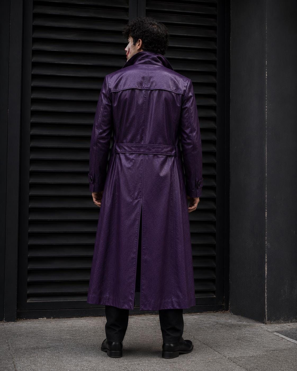 Purple villain-inspired trench coat by Premium Skin