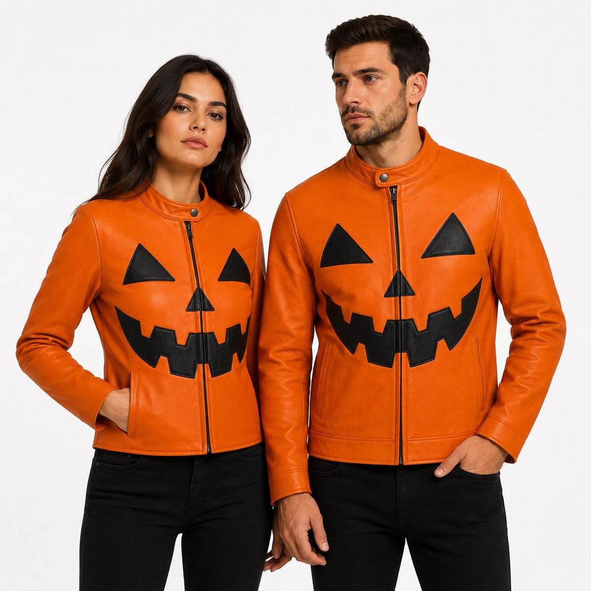 Orange pumpkin Halloween jacket by Premium Skin
